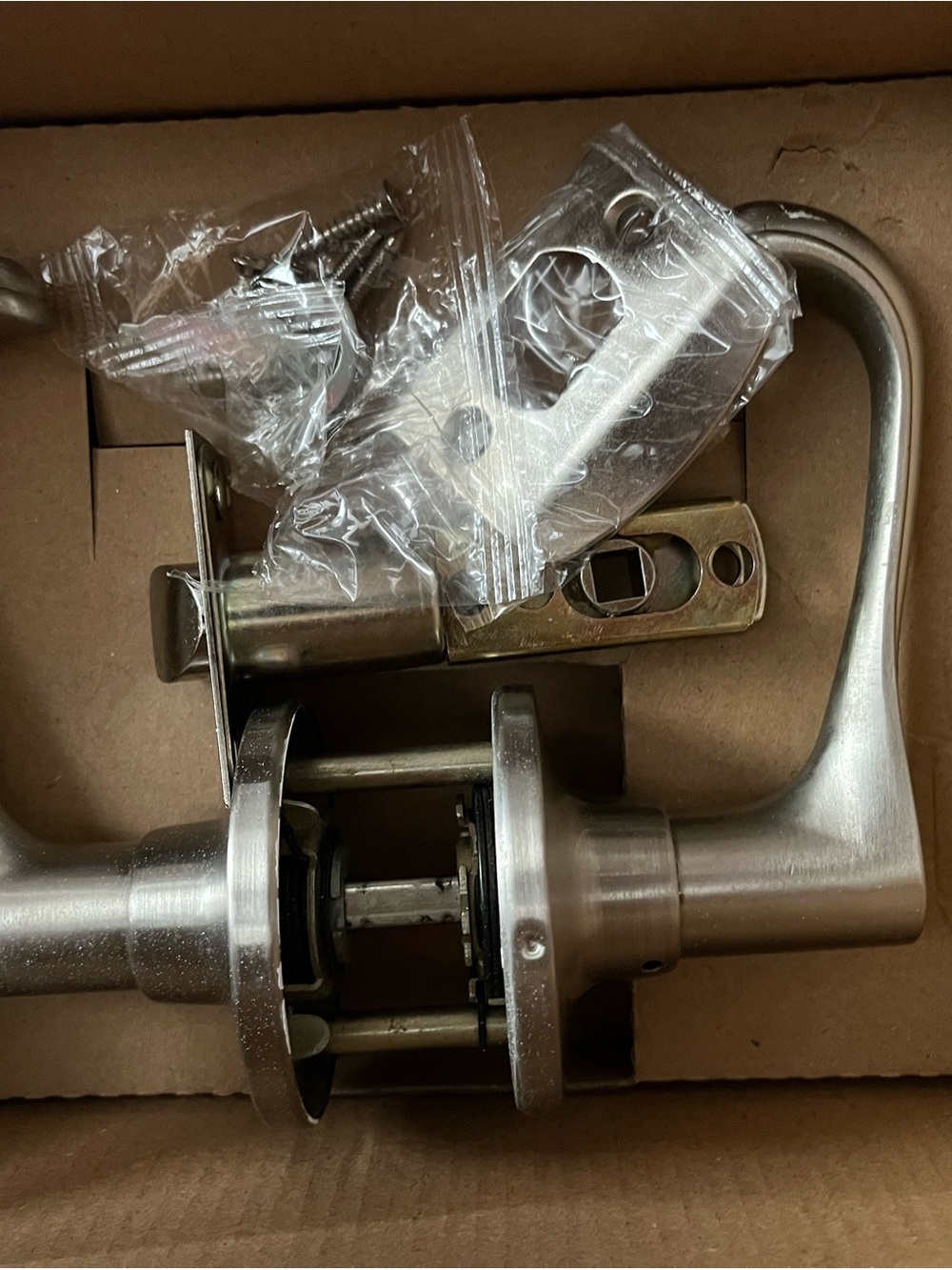 Satin Nickel Lever Door Handle - Satin Nickel Finish